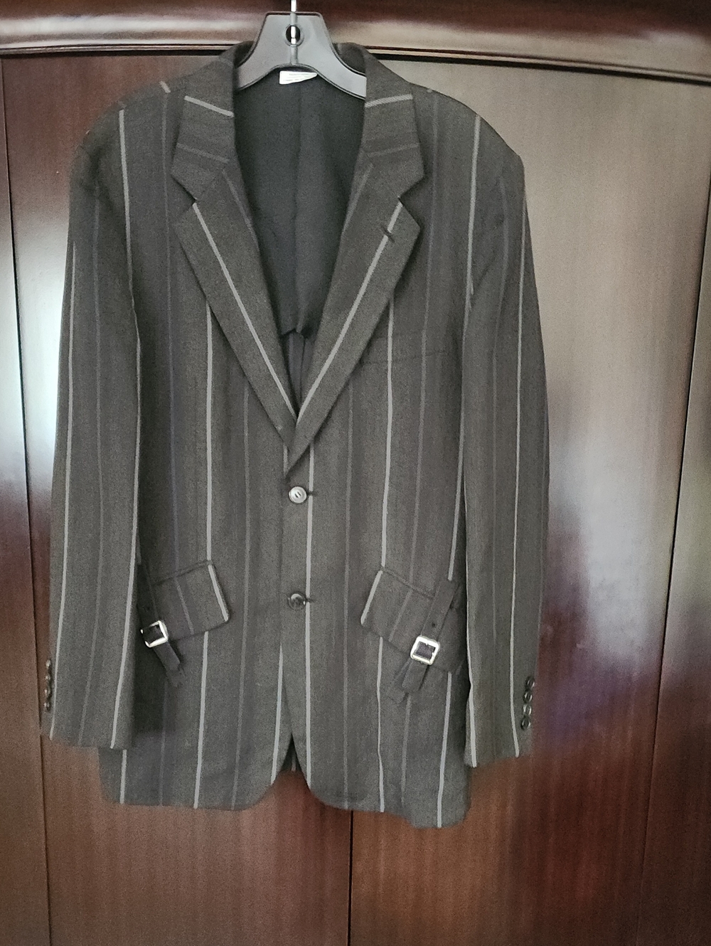 Comme des Garcons Black Pinstripe Wool Sport Coat